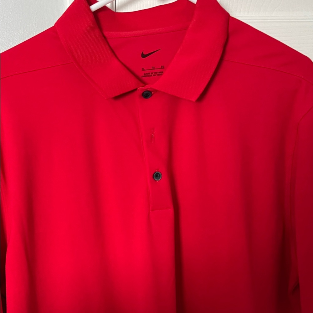 Nike Men's Vibrant Red Polo Shirt